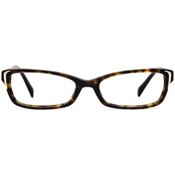 Prada Eyeglasses Rectangle Embellished Dark Tortoise Frames - Picture 2 of 12